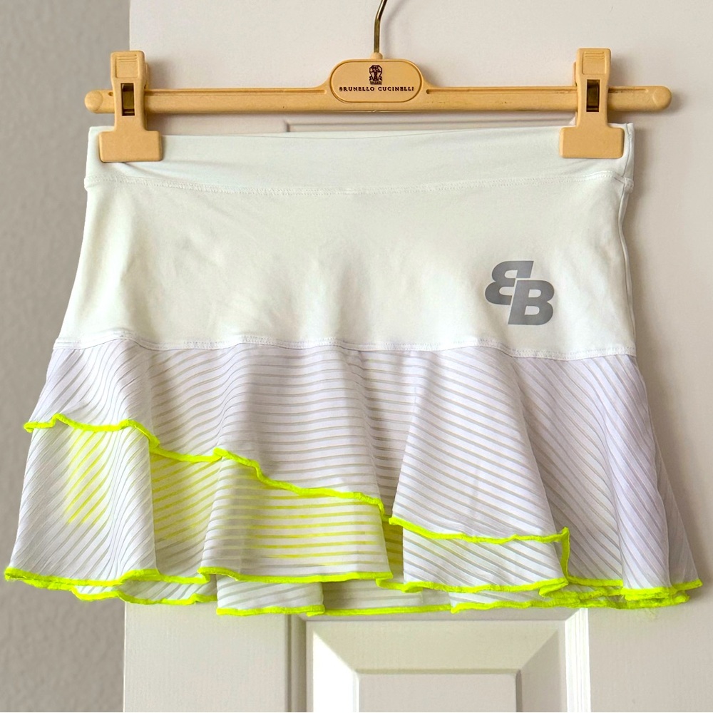 BELEN BERBEL Mini Skort White/Yellow, Size S, Excellent Condition